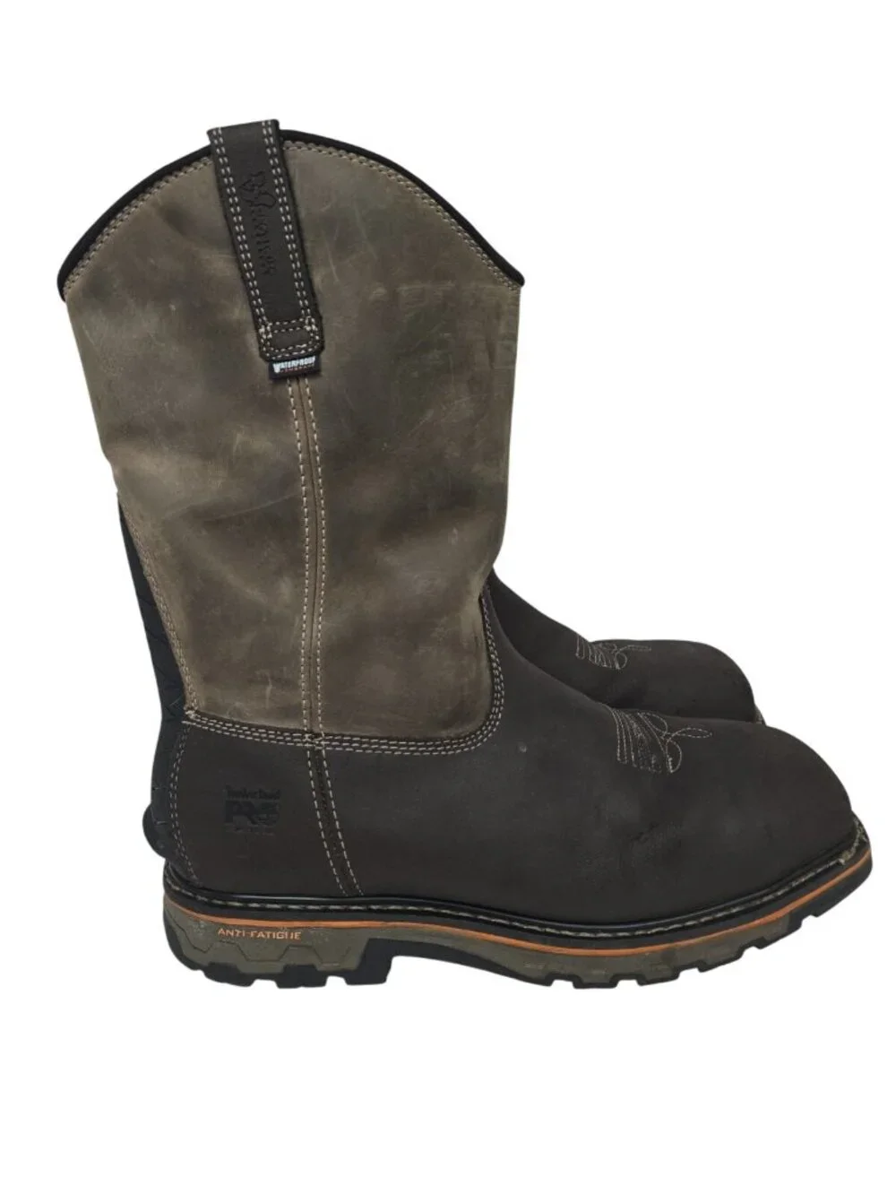 Timberland PRO Men's Pull-On True Grit Comp. Toe Work Boots A5U6Y Brown Size 13W